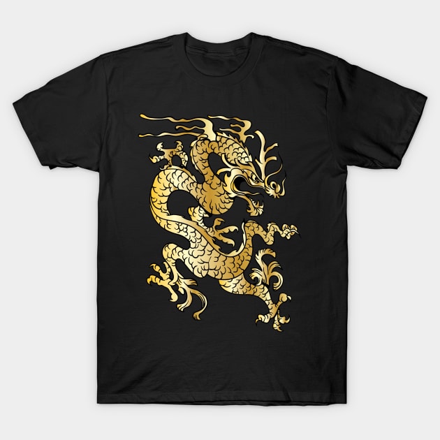 Gold Dragon 06 T-Shirt by Verboten